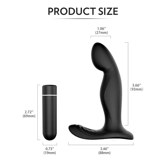 Ingle Button Switch Frequency Conversion Soft Silicone Massage Chastity Vibrating Anal Plug 
