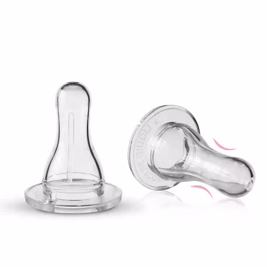 Food Grade Liquid Silicone Super Long Size Standard Neck Bottle Nipple
