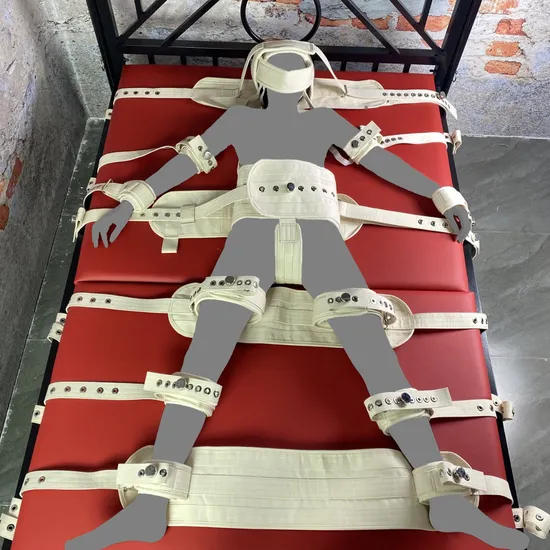 Head Constraint System Limb Restraints Strap Head Fixed Headgear Magnetic Lock Restraint Belt for Slave 