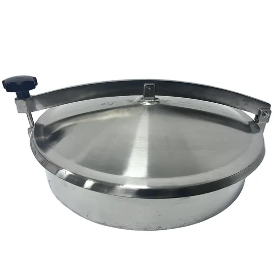 Wenzhou DN300 12inch SS316L Food Grade Round Stainless Steel Round Outward Manhole Cover Without Pressure and Silicone Sealing Ring 