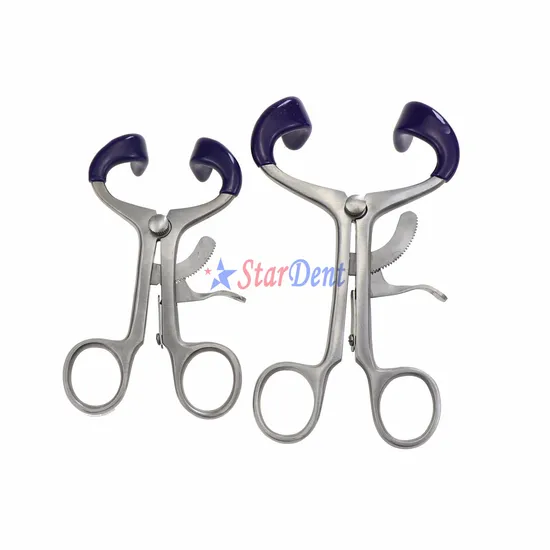 Dental Surgical Instrument Orthodontic Oral Opener Retractor Stainless Steel Molt Mouth Gag with Silicone Cushion 