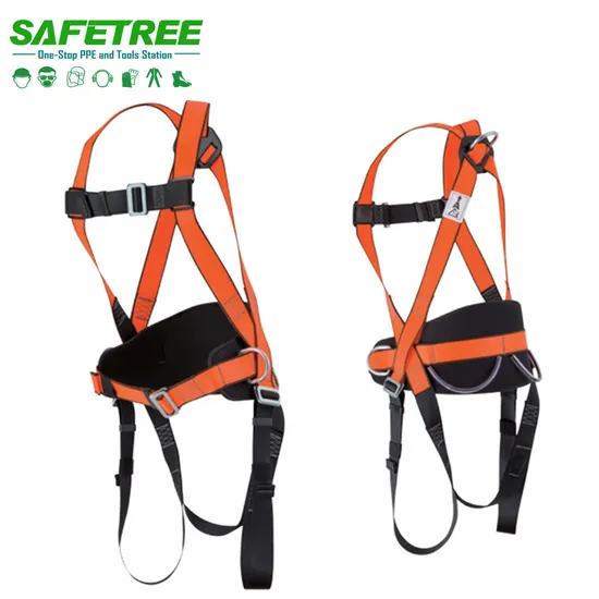 CE En361 Polyester Full Body Harness Fall Protection Harness with Back Support PPE Fall Arrest Harness 